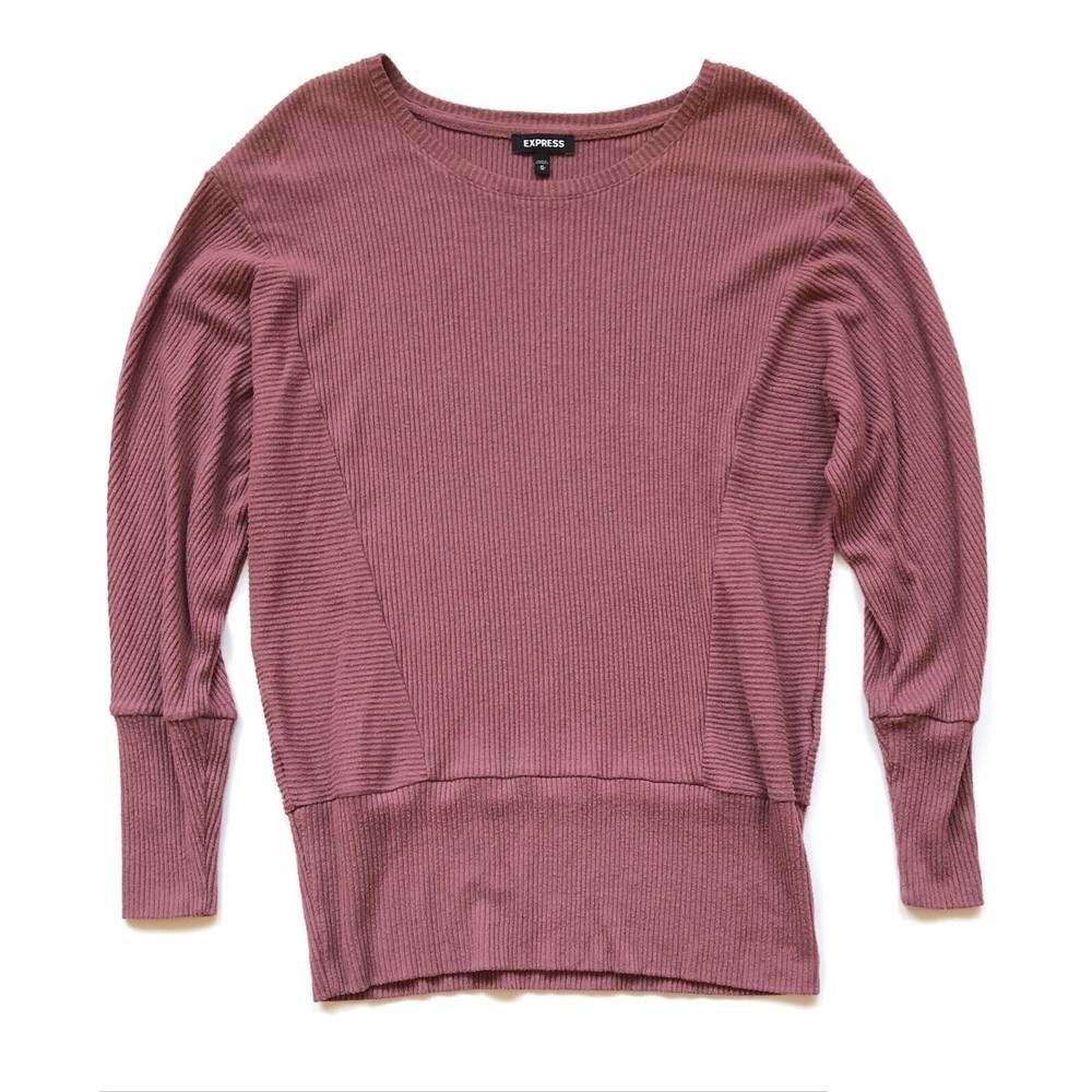 Express Mauve Tunic Sweater Batwing Sleeve Women’s Size M